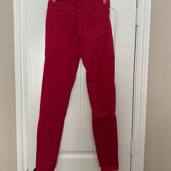 Refuge Red Skinny Stretch Jeans Size 2 - Picture 2 of 3